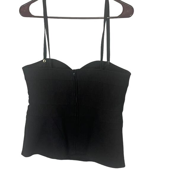 Nanette Lepore Y2k Women's Size 8 Dark Grey Corset Gothic Top - Picture 8 of 11